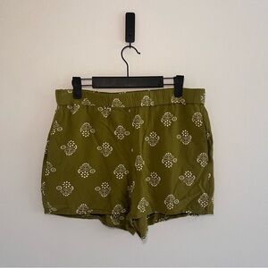 Madewell • Olive Green Patterned Women's Shorts‎